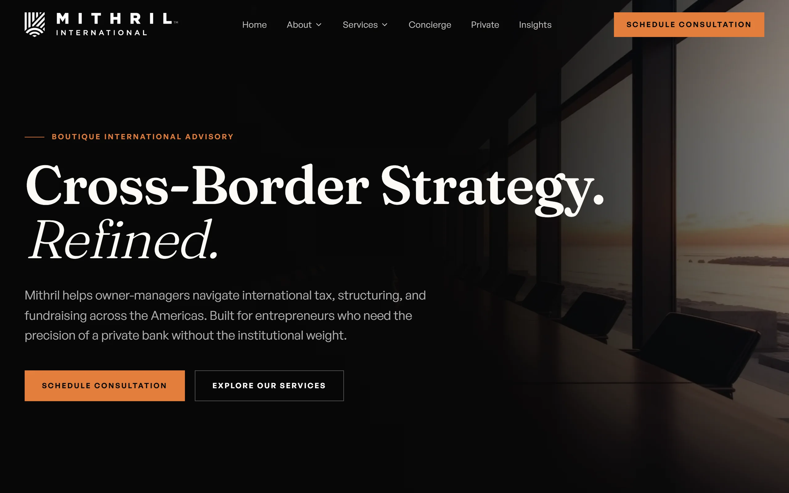 The Mithril International home page